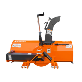 84" 3 Point Hitch Snow Blower for 30-100HP Tractor, CAT 1&2, 24” Impeller diameter, Manual 360 ° Snow Chute, Snow Shovel for JAM Clearance and PTO Shaft with Cluth included, TSB84