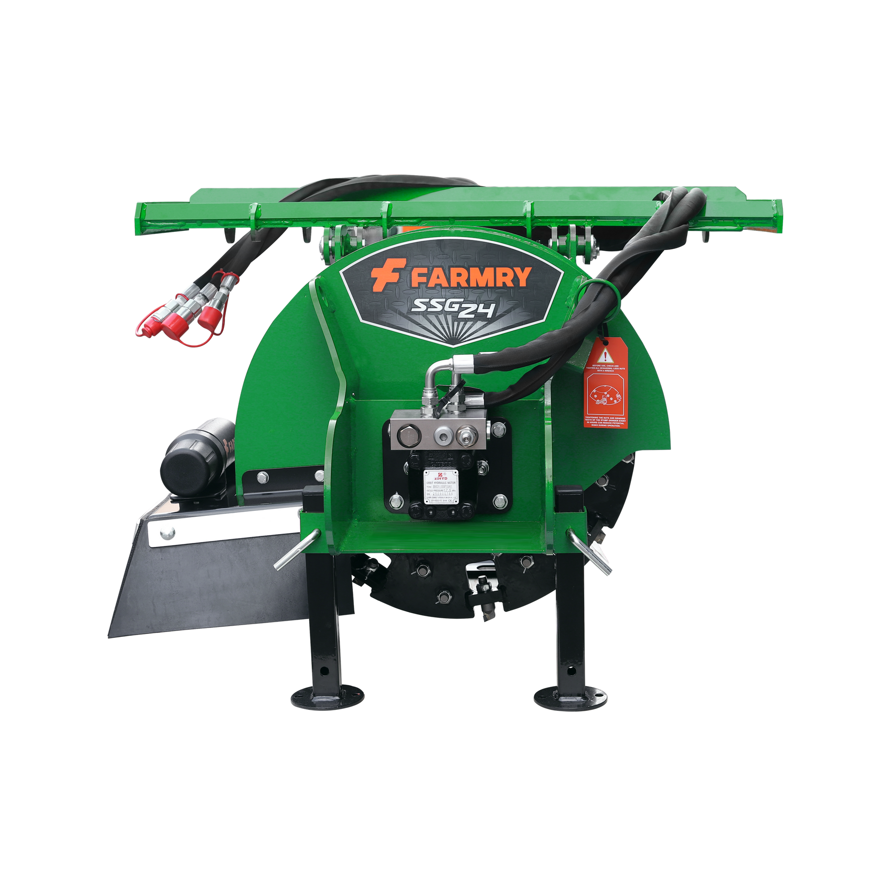 24 inch Stump Grinder for Skid Steer Loader,18 to 23GPM, SSG24(Green)