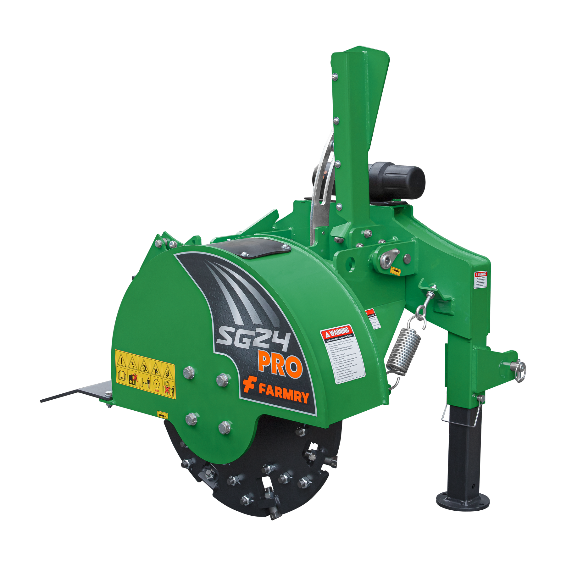 5” PTO Wood Chipper + SG24Pro Stump Grinder Combo for 15–45 HP Tractors (CP85 + SG24Pro green)