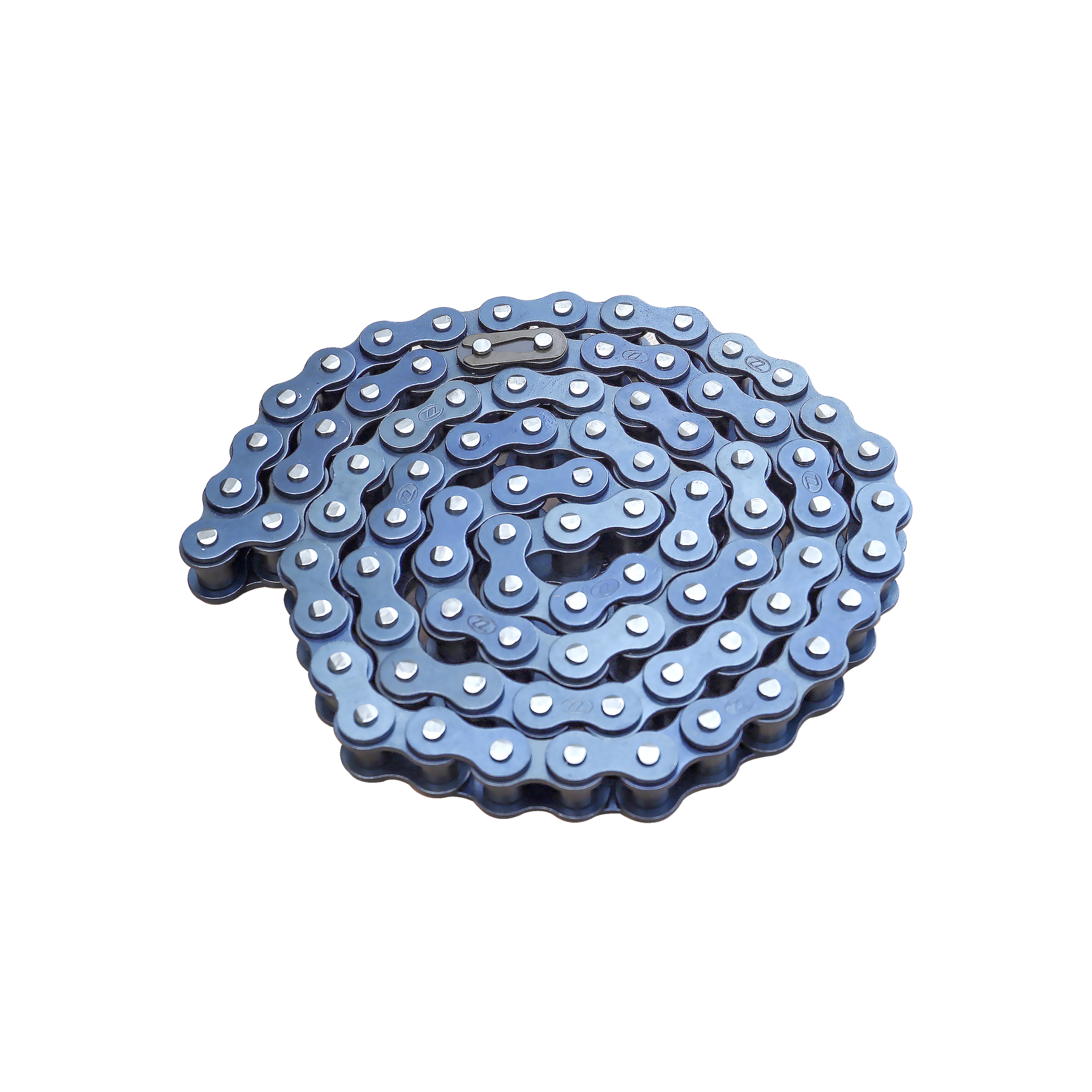 A farmry (1 Pcs/Kit) Roller Chain for SSB60/TSB48/TSB60 (104401A/104301A/104302A) is arranged neatly in a spiral shape on a plain white background.