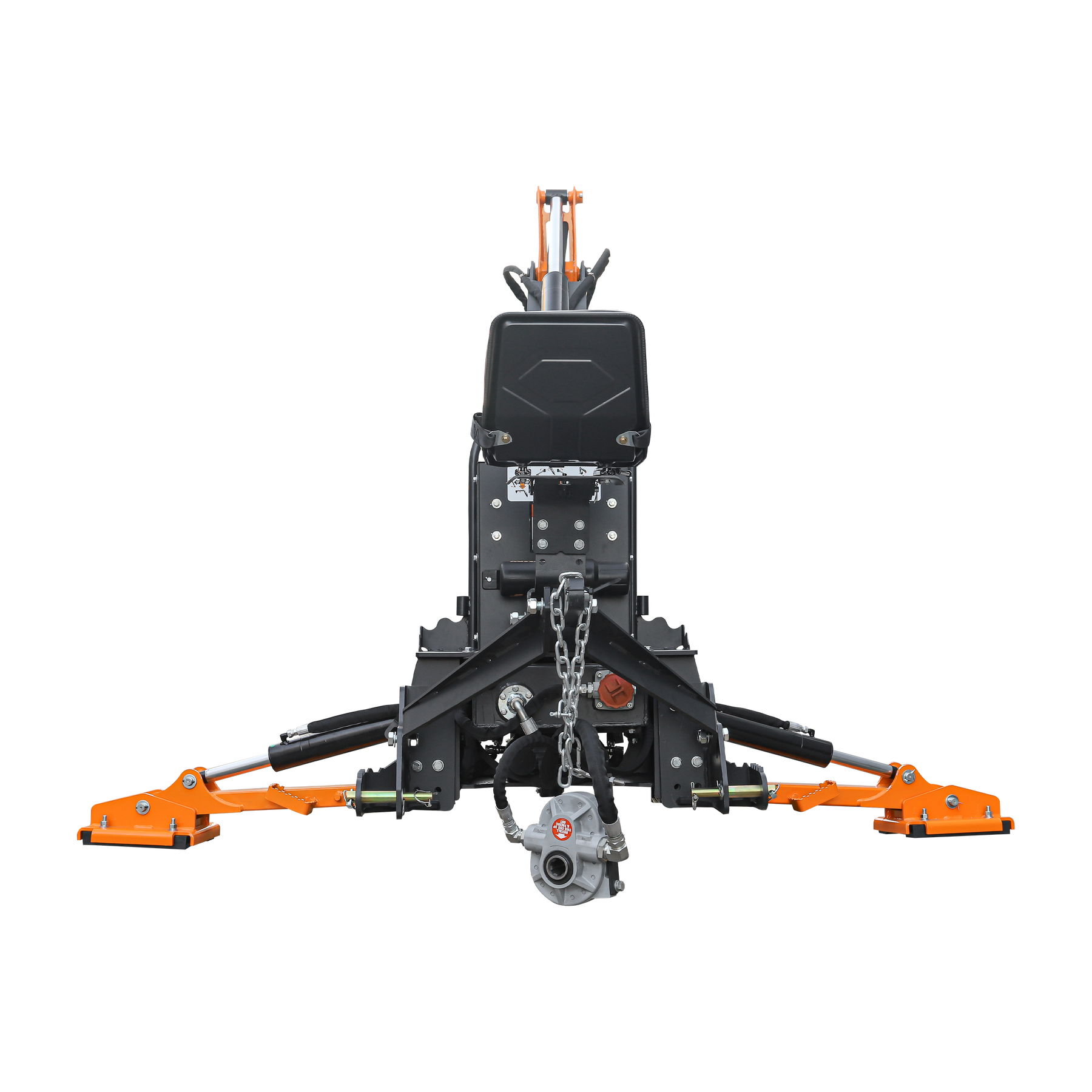 9 '2 " Tractor  Backhoe with Curved Boom, Italian Original WALVOIL Seven Way Hydraulic Control Valve, 18" Bucket, Hydraulic Grapple Thumb,  Self-Contained One-Piece Gear Pump&Hydraulic Reservoir included, for 45-120 HP, Cat 2 Hookup, BH920Pro
