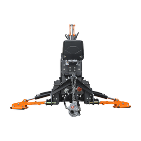 9 '2 " Tractor  Backhoe with Curved Boom, Italian Original WALVOIL Seven Way Hydraulic Control Valve, 18" Bucket, Hydraulic Grapple Thumb,  Self-Contained One-Piece Gear Pump&Hydraulic Reservoir included, for 45-120 HP, Cat 2 Hookup, BH920Pro