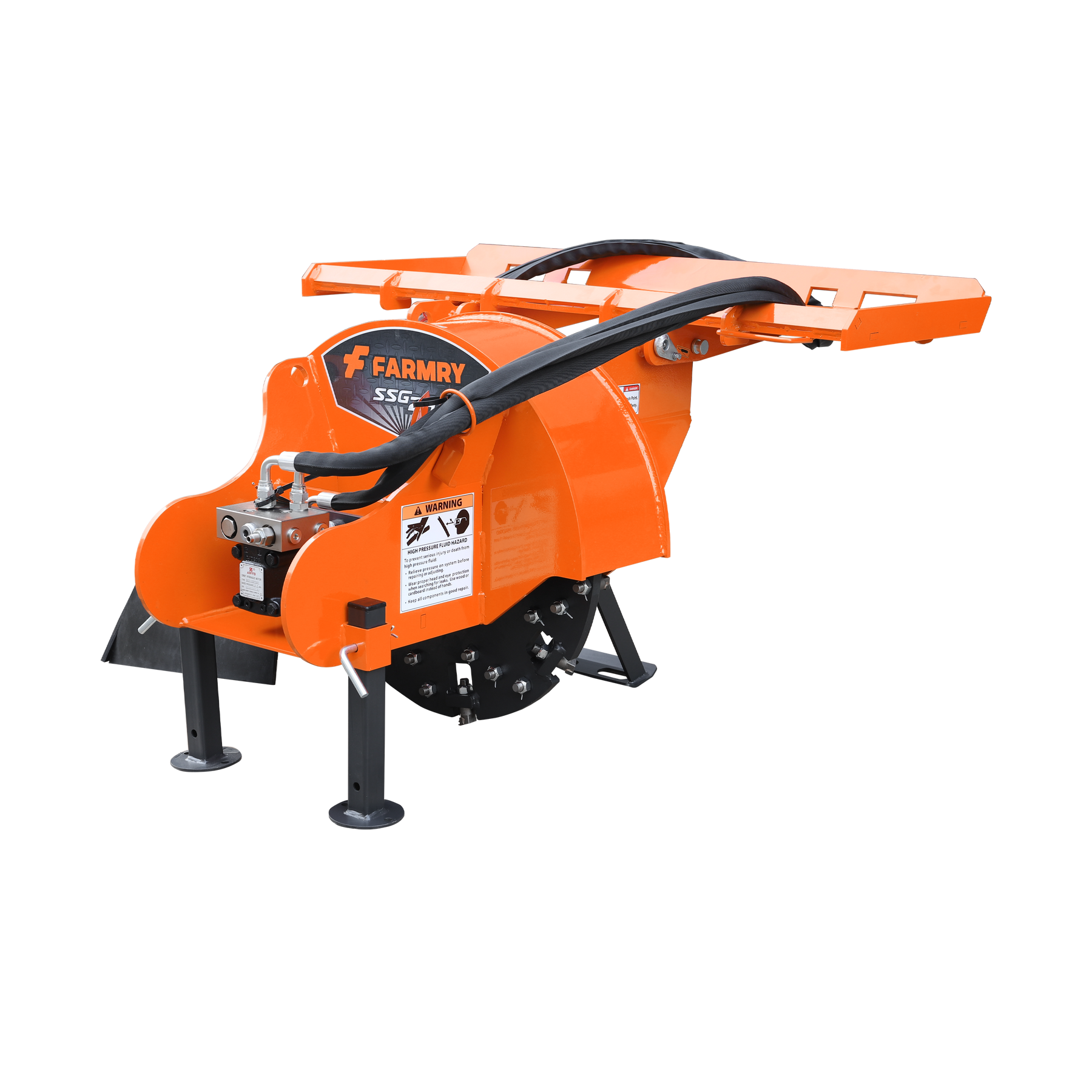 24 inch Stump Grinder for Skid Steer Loader,18 to 23GPM, SSG24(Orange)