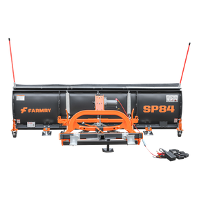 SP84 84" Truck/SUV Front Mount Snow Pusher, Left and Right Angle, 2" Mount Receiver, Wireless Winch Control