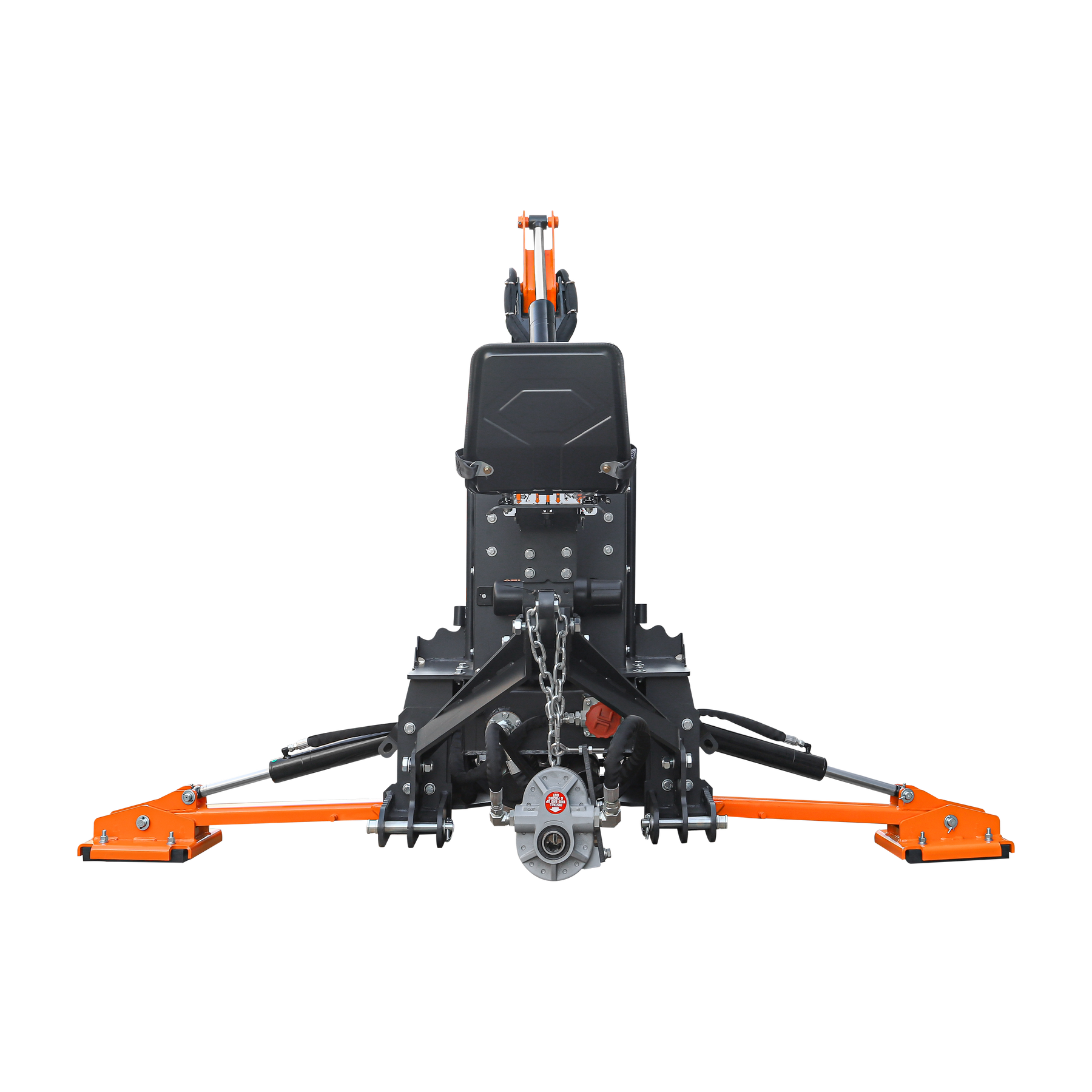 8 '2 " Tractor  Backhoe with Curved Boom, 15" Bucket, Hydraulic Grapple Thumb, Self-Contained Gear Pump&Hydraulic Reservoir included, for 30-65 HP, Cat 1&2 Hookup, BH820