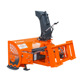 60” Skid Steer Snow Blower, 30-75 HP, REQ.Hydraulic Flow 16 -21GPM , 22” Diameter Impeller,  Manual 360 °Snow Chute,  Snow Shovel for JAM Clearance included, SSB60