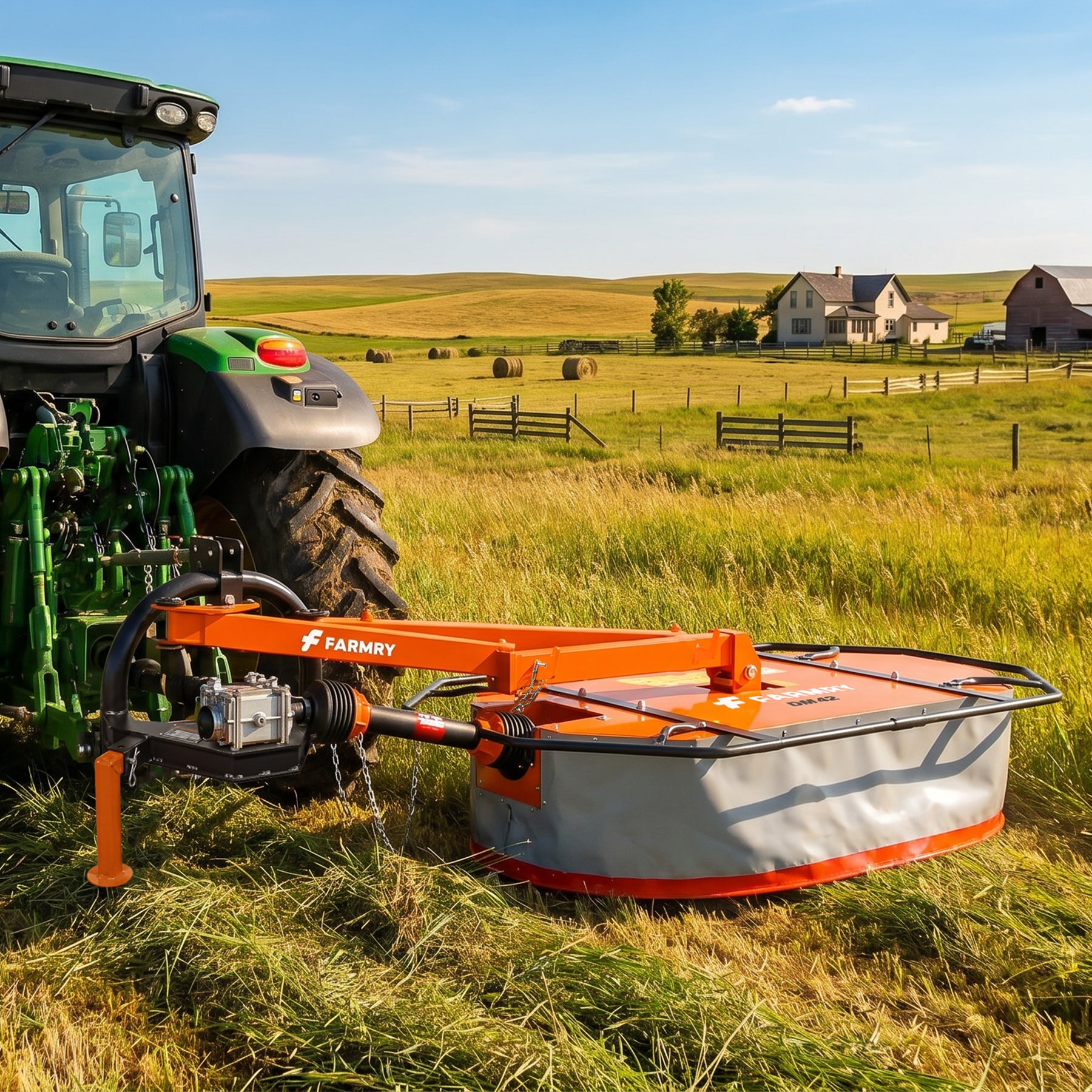 42" Cutting Width, Drum Mower for Tractor, DM42