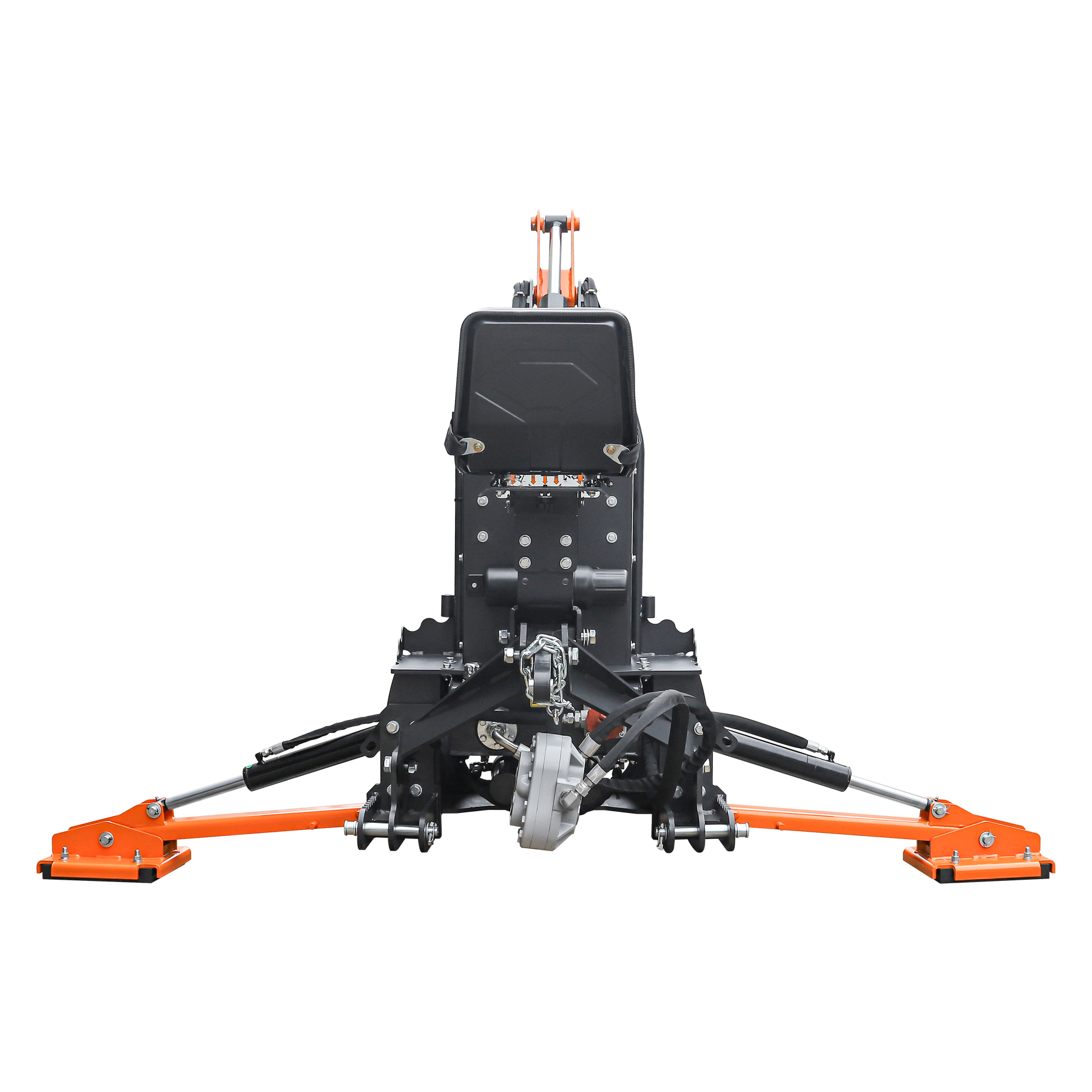 8 '2 " Tractor  Backhoe with Curved Boom, 15" Bucket, Hydraulic Grapple Thumb, Self-Contained Gear Pump&Hydraulic Reservoir included, for 30-65 HP, Cat 1&2 Hookup, BH820