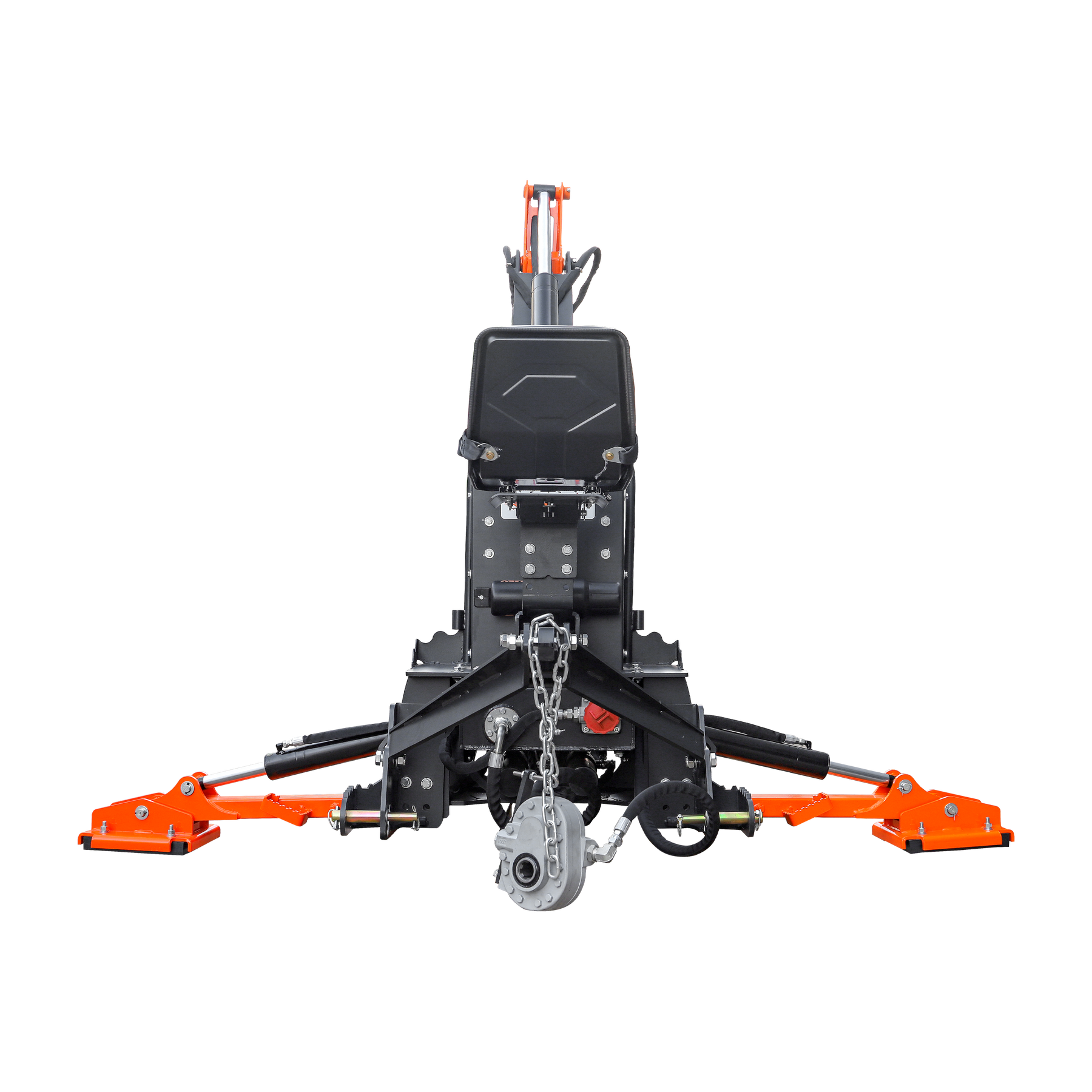 9 '2 " Tractor  Backhoe with Curved Boom, 18" Bucket, Hydraulic Grapple Thumb, Self-Contained Gear Pump&Hydraulic Reservoir included, for 45-120 HP, Cat 2 Hookup, BH920