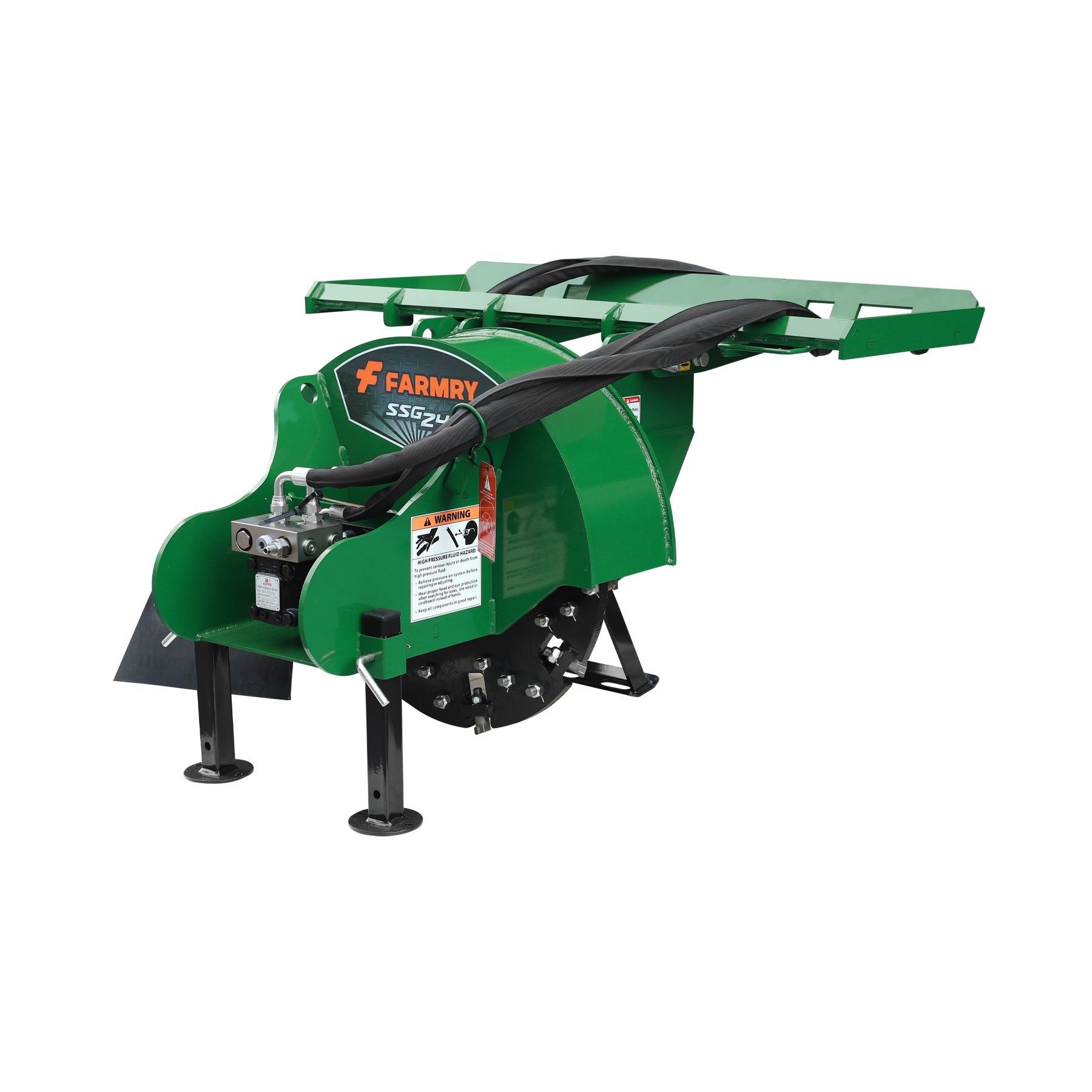 24 inch Stump Grinder for Skid Steer Loader,18 to 23GPM, SSG24(Green)