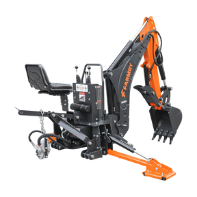 8 '2 " Tractor  Backhoe with Curved Boom, 15" Bucket, Hydraulic Grapple Thumb, Self-Contained Gear Pump&Hydraulic Reservoir included, for 30-65 HP, Cat 1&2 Hookup, BH820