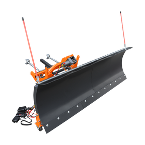 SP72 72" Truck/SUV Front Mount Snow Pusher, Left and Right Angle, 2" Mount Receiver, Wireless Winch Control