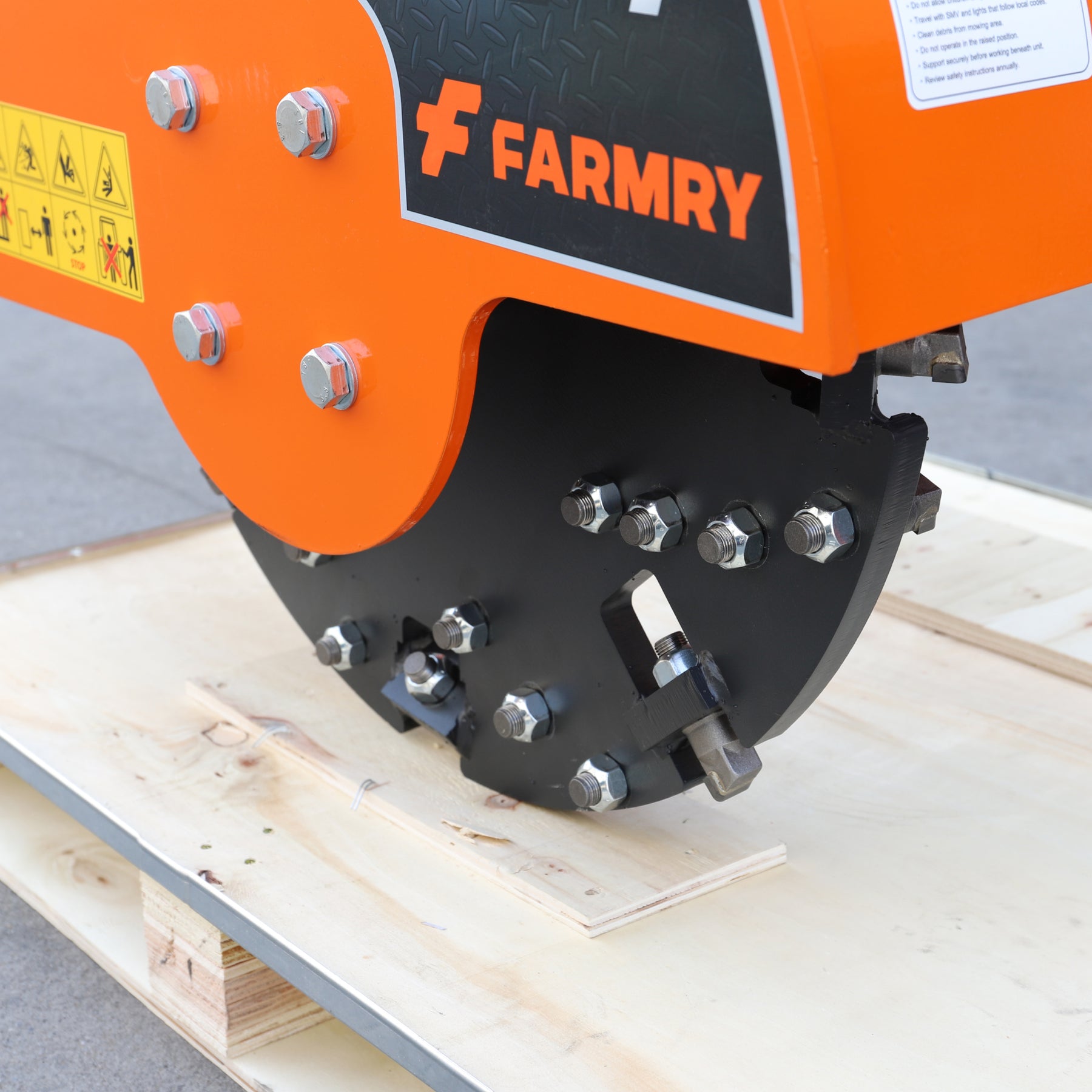 3-Point PTO Stump Grinder, 34 Carbide Teeth, for 15-45HP Tractors, PTO Shaft Included with Slip Clutch, SG24 - Farmry