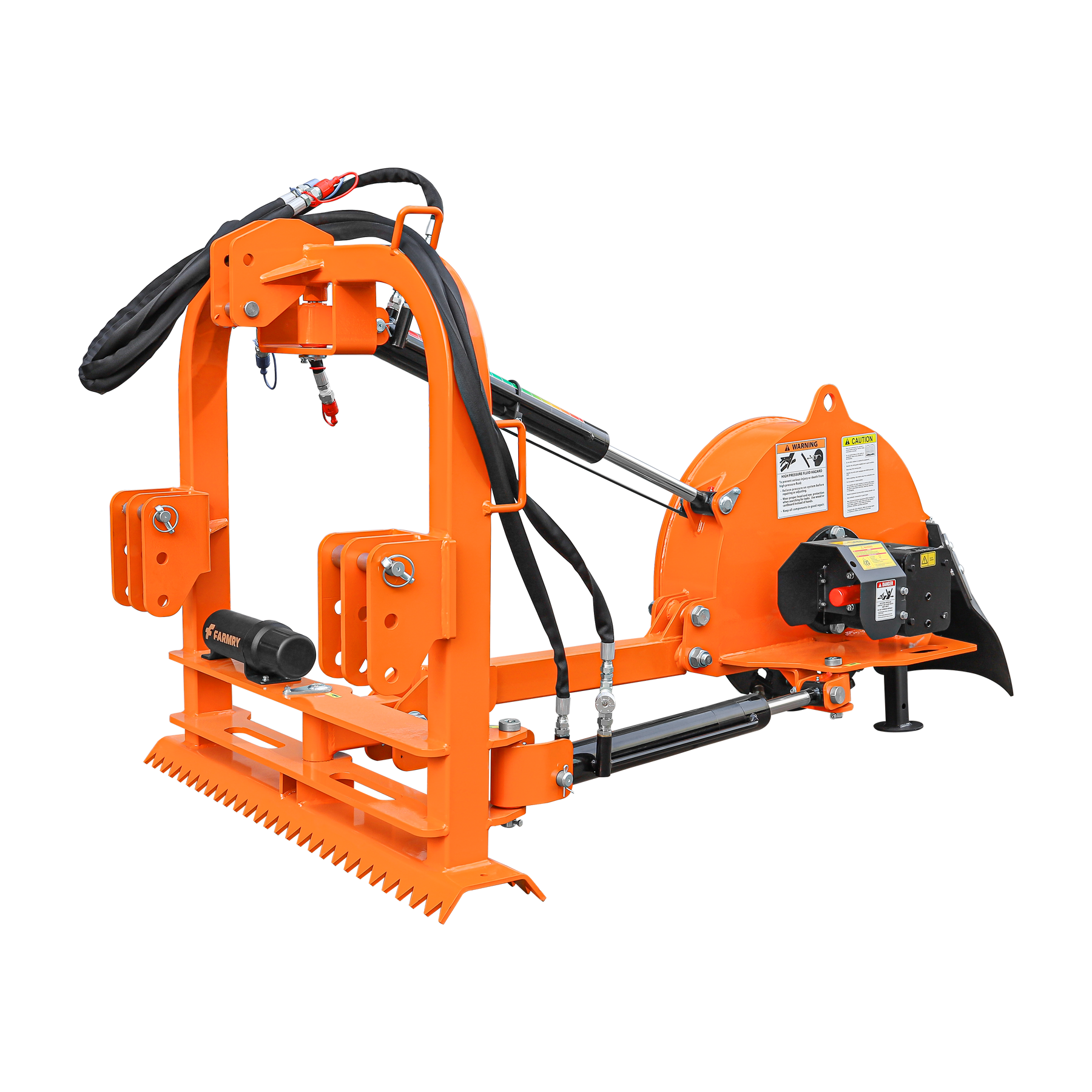 24 inch Hydraulic Stump Grinder with 56ps Carbide Teeth for Tractor From 25hp To 60hp, Premium Driveline with Included, HSG24