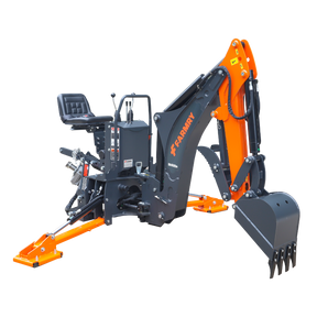 8 '2 " Tractor  Backhoe with Curved Boom, 15" Bucket, Mechanical Grapple Thumb, Self-Contained Gear Pump&Hydraulic Reservoir included, for 30-65 HP, Cat 1&2 Hookup, BH820e