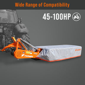 111" Disc Mower With 7 Discs For 45-100HP CAT I/II Tractor, PTO Driveline Included, DHM9