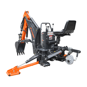 8 '2 " Tractor  Backhoe with Curved Boom, 15" Bucket, Hydraulic Grapple Thumb, Self-Contained Gear Pump&Hydraulic Reservoir included, for 30-65 HP, Cat 1&2 Hookup, BH820