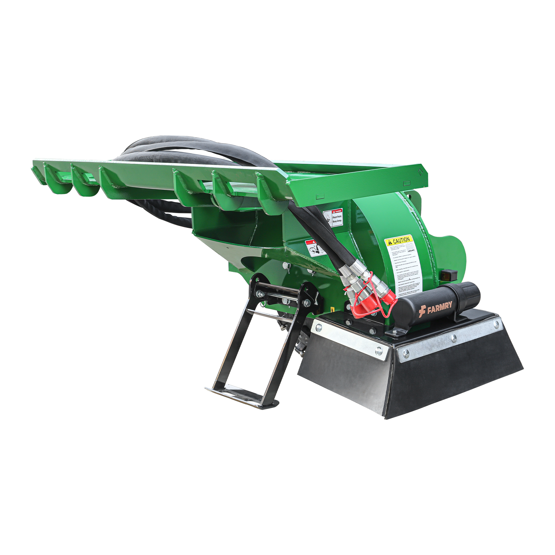 24 inch Skid Steer Loader Stump Grinder with Flexible Coupling and 3 Time Indexing Carbide Teeth, 18 to 23GPM, SSG24PRO(Green)