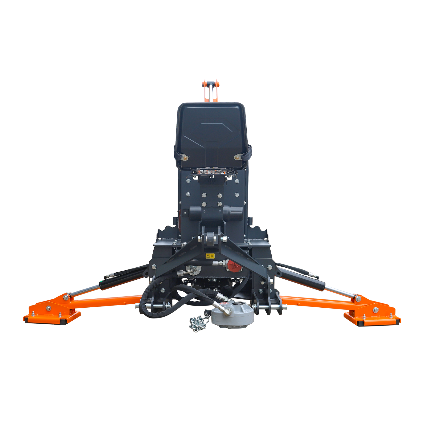 7 ' Tractor  Backhoe with Curved Boom, Italian Original WALVOIL Seven Way Hydraulic Control Valve, 12" Bucket, Hydraulic Grapple Thumb,  Self-Contained One-Piece Gear Pump&Hydraulic Reservoir included, for 25-45 HP, Cat 1&2 Hookup, BH700Pro