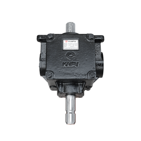 A black farmry gearbox (1 Pcs/Kit) for SSB60/SSB72/SSB84/TSB48/TSB60/TSB72/TSB84, with top and bottom metallic shafts, “KAIFU” label, and front ID plate. SKU: 104401A–104304A. White background.