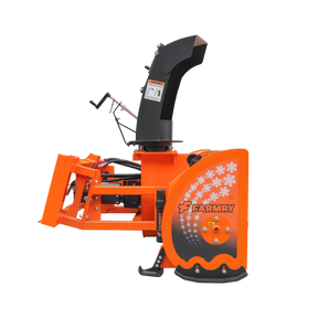 84” Skid Steer Snow Blower, 50-100 HP, REQ.Hydraulic Flow 16 -21GPM , 24” Diameter Impeller, Manual 360° Snow Chute, Snow Shovel for JAM Clearance included,  SSB84