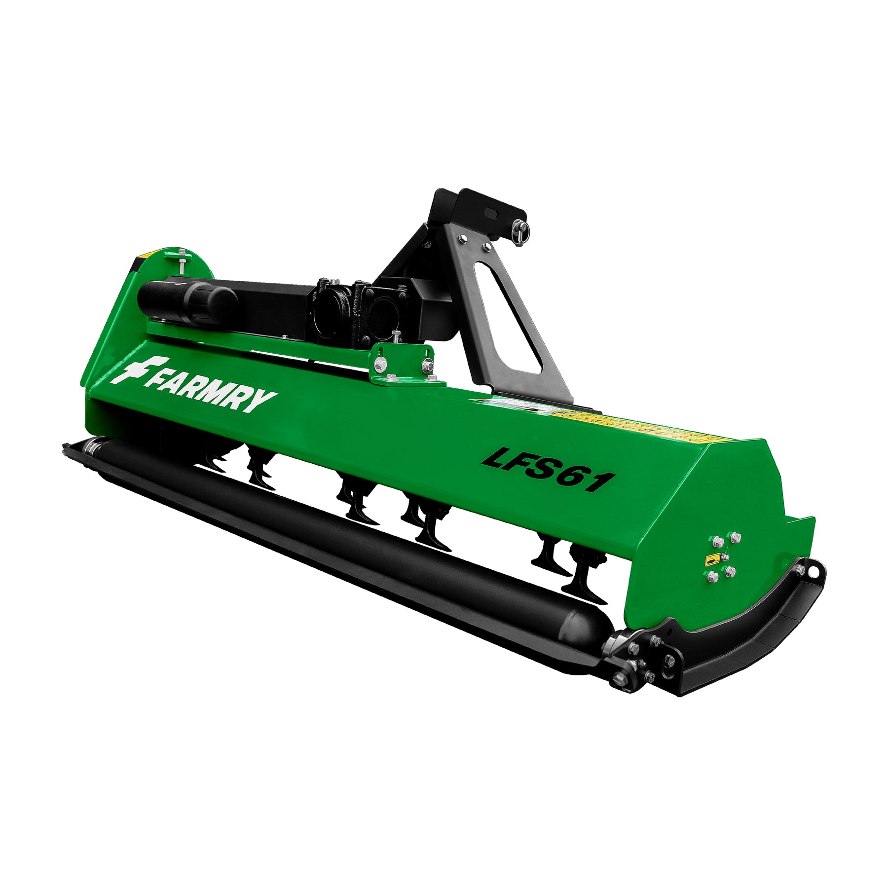 3 Point 61" Flail Mower, PTO Powered 15-35HP Mowing Attachment for Category 1 Tractors, LFS61 Green