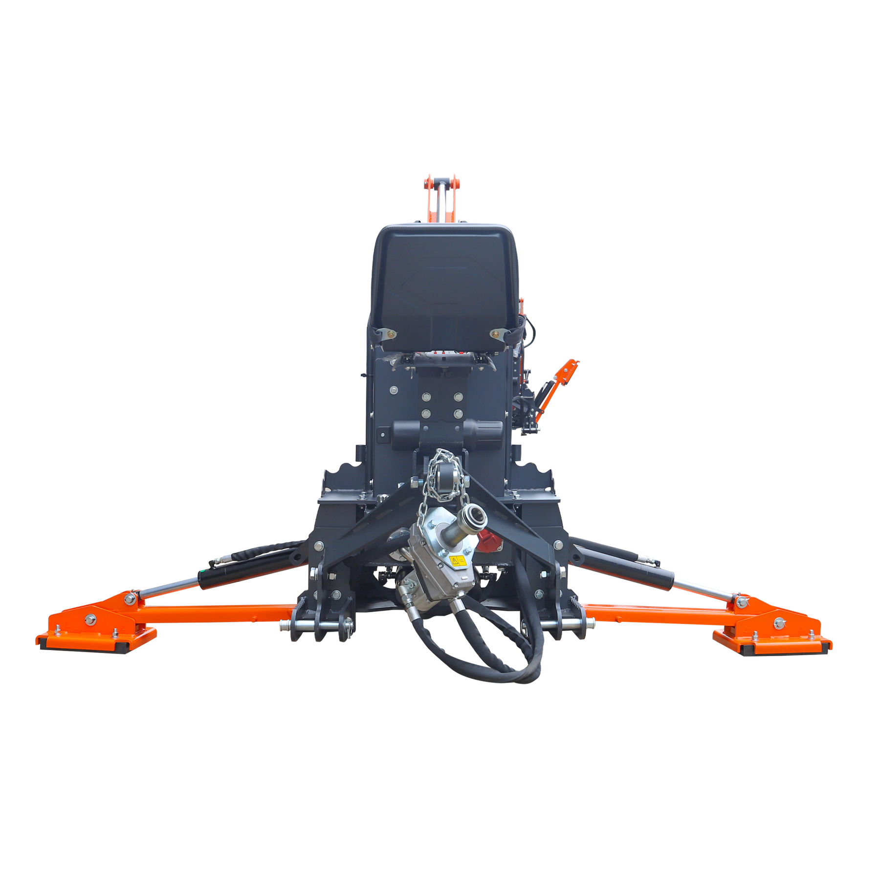 7 ' Tractor  Backhoe with Curved Boom, 12" Bucket, Mechanical Grapple Thumb, Self-Contained Gear Pump&Hydraulic Reservoir included, for 25-45 HP, Cat 1&2 Hookup, BH700e