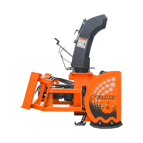 60” Skid Steer Snow Blower, 30-75 HP, REQ.Hydraulic Flow 16 -21GPM , 22” Diameter Impeller,  Manual 360 °Snow Chute,  Snow Shovel for JAM Clearance included, SSB60