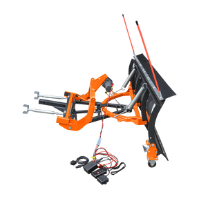 SP72 72" Truck/SUV Front Mount Snow Pusher, Left and Right Angle, 2" Mount Receiver, Wireless Winch Control