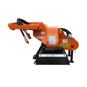 24 inch Skid Steer Loader Stump Grinder with Flexible Coupling and 3 Time Indexing Carbide Teeth, 18 to 23GPM, SSG24PRO(Orange)