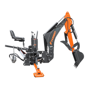 8 '2 " Tractor  Backhoe with Curved Boom, 15" Bucket, Hydraulic Grapple Thumb, Self-Contained Gear Pump&Hydraulic Reservoir included, for 30-65 HP, Cat 1&2 Hookup, BH820