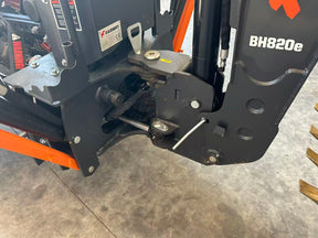 Used 8'2" Tractor  Backhoe with Curved Boom, 15" Bucket, Mechanical Grapple Thumb, Self-Contained Gear Pump&Hydraulic Reservoir included, for 30-65 HP, Cat 1&2 Hookup, BH820e