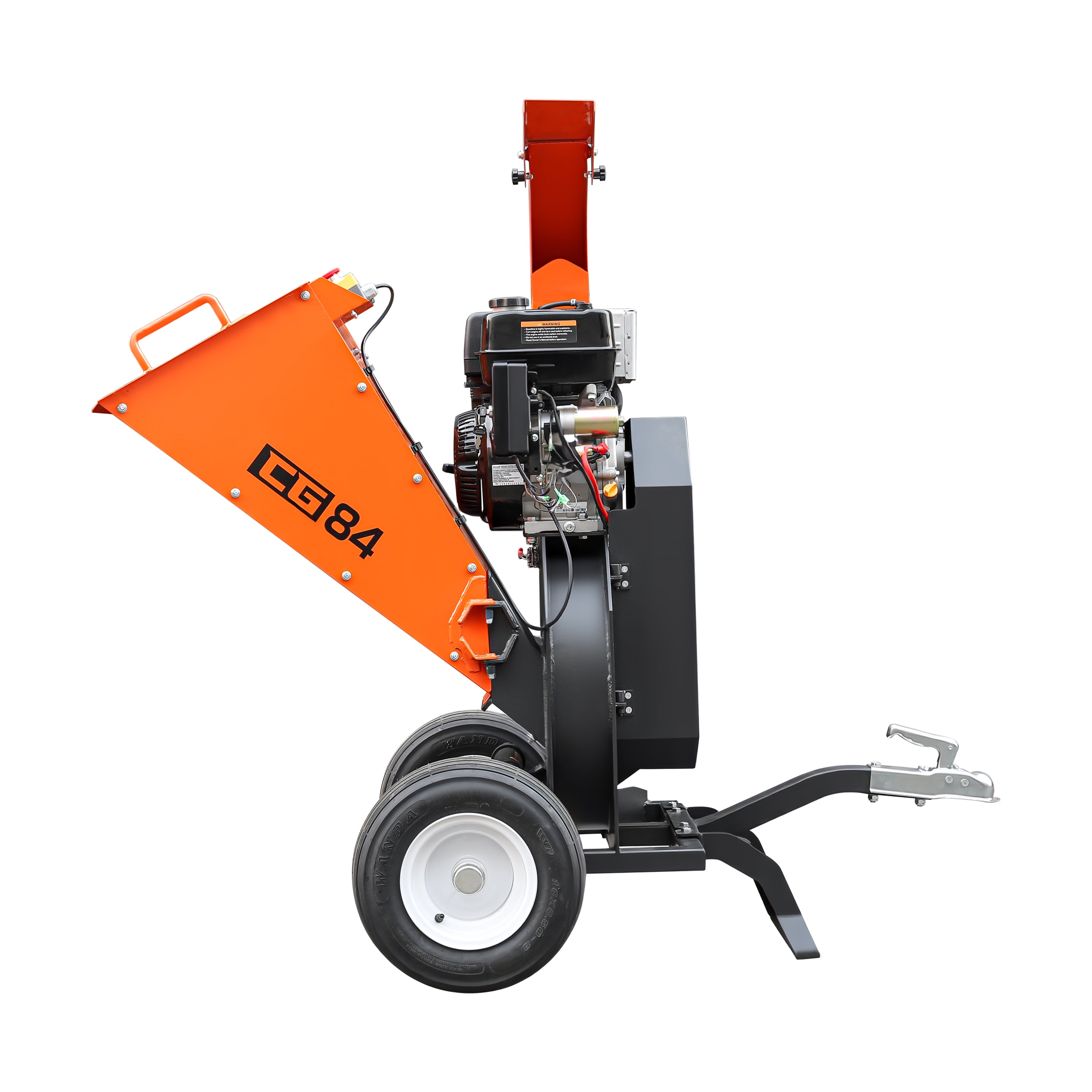FARMRY Powerful 13.5HP Gas Wood Chipper | Electric Start & Portable Mo