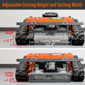 Remote-Controlled Track Mower with Snow Plow – 20.9" Cut, 6.1HP, RM20S