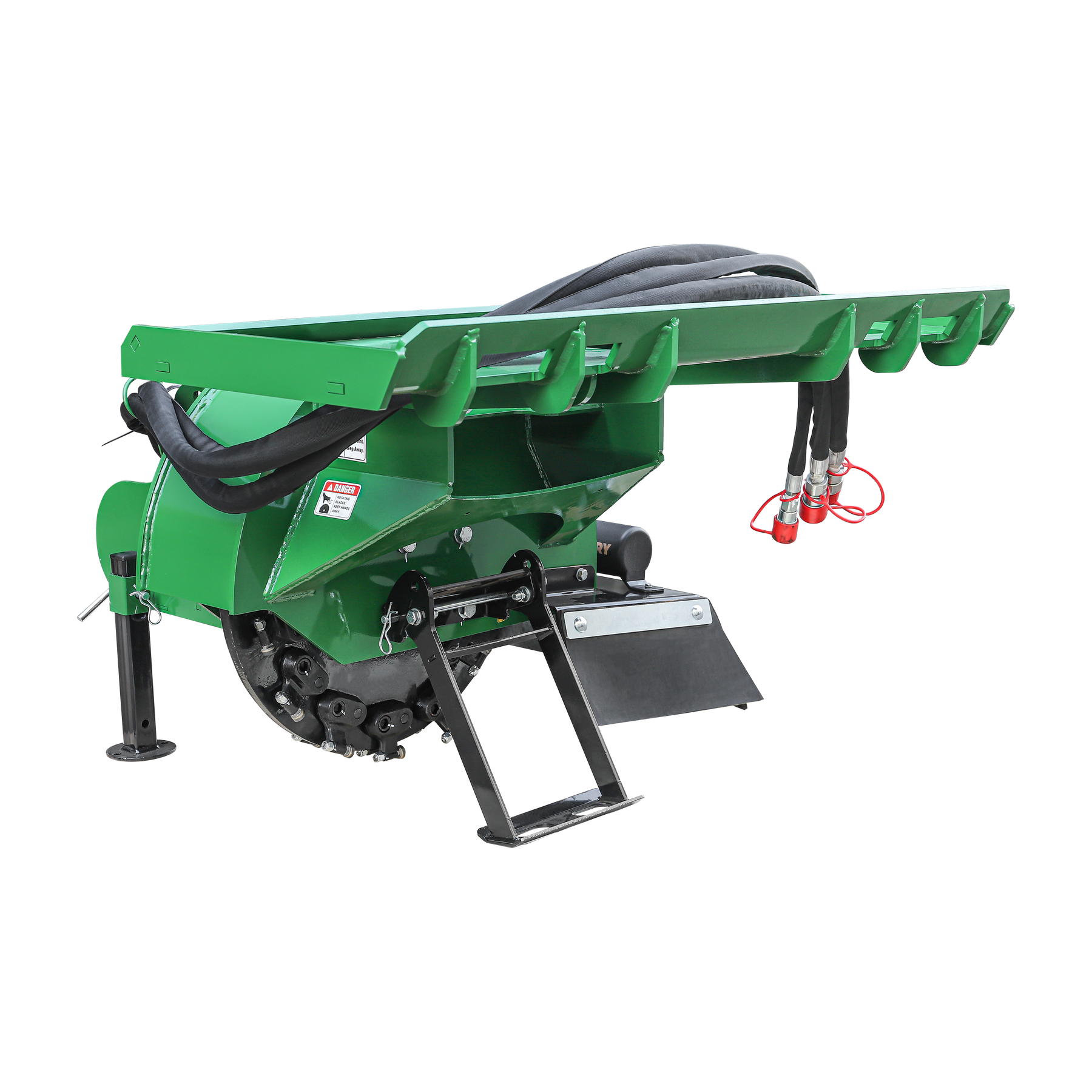 24 inch Skid Steer Loader Stump Grinder with Flexible Coupling and 3 Time Indexing Carbide Teeth, 18 to 23GPM, SSG24PRO(Green)