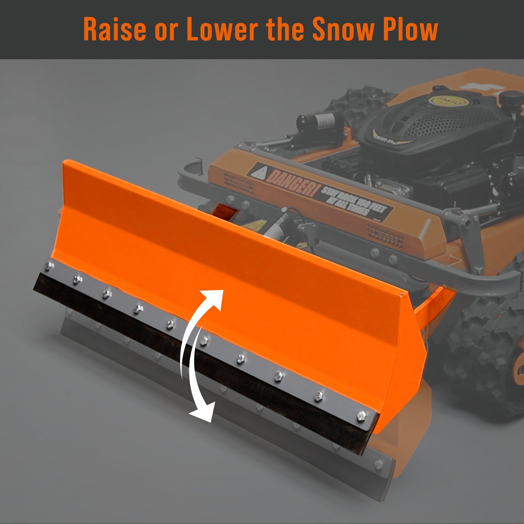Remote-Controlled Track Mower with Snow Plow – 20.9" Cut, 6.1HP, RM20S