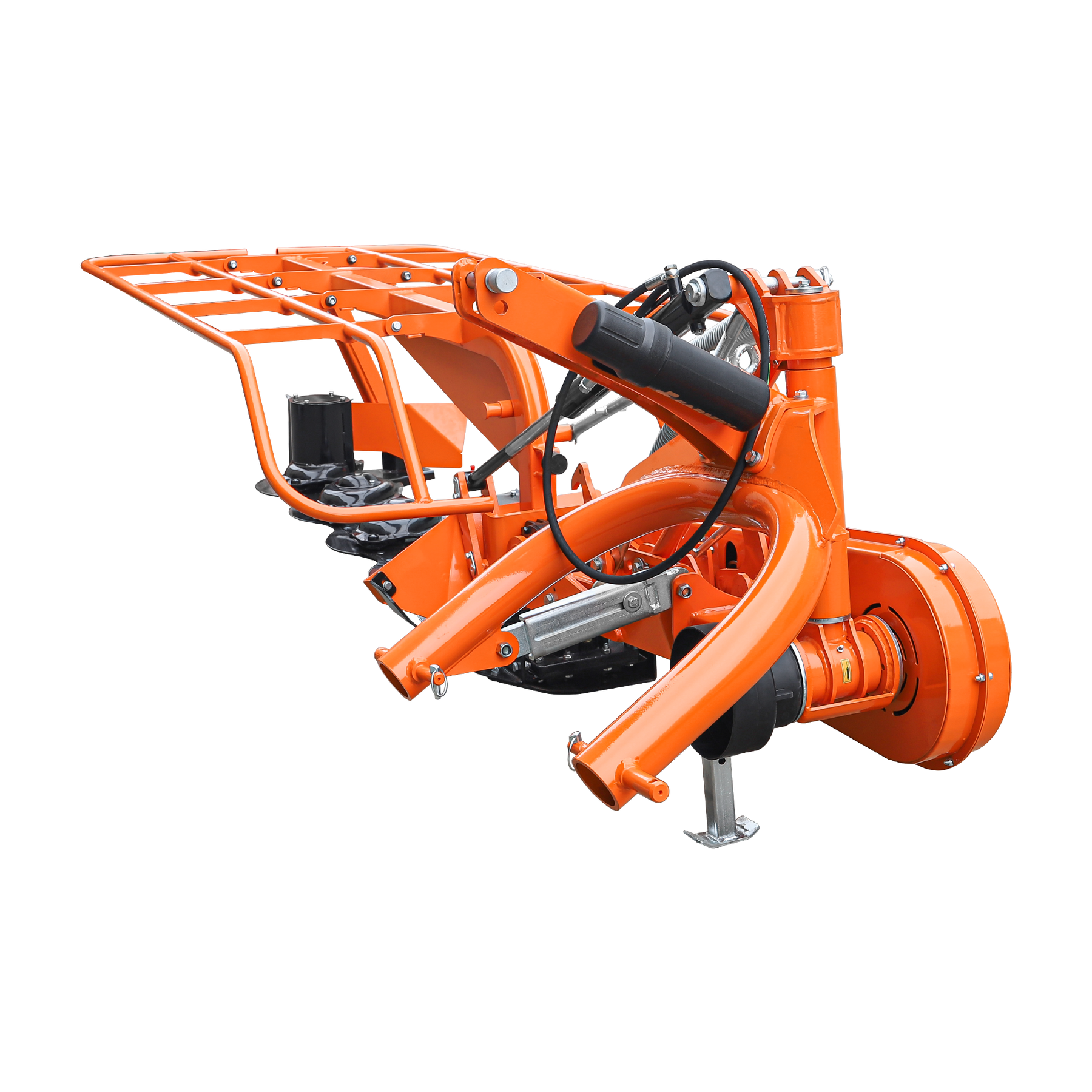 The Farmry DHM7 3 Point 81" Disc Mower features 5 discs, PTO power for 35–80HP tractors, a Category 1 & 2 hitch, and is ideal for efficient hay cutting with agricultural equipment.