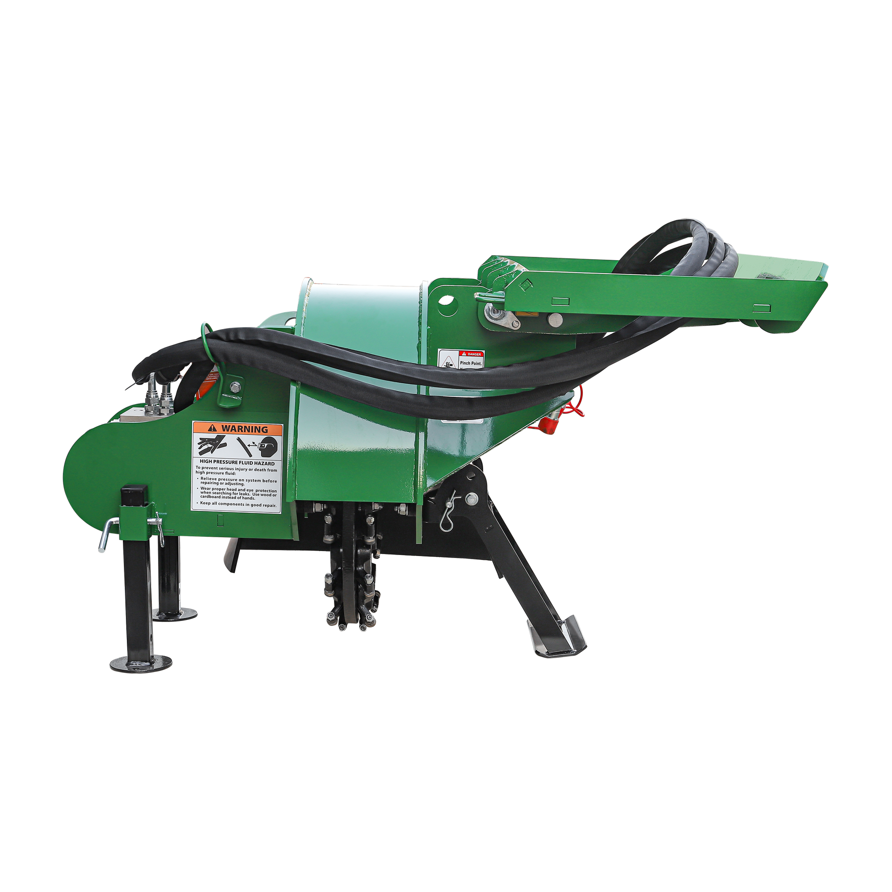 24 inch Skid Steer Loader Stump Grinder with Flexible Coupling and 3 Time Indexing Carbide Teeth, 18 to 23GPM, SSG24PRO(Green)