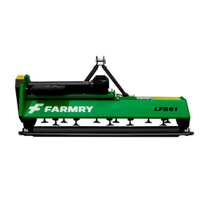 3 Point 61" Flail Mower, PTO Powered 15-35HP Mowing Attachment for Category 1 Tractors, LFS61 Green