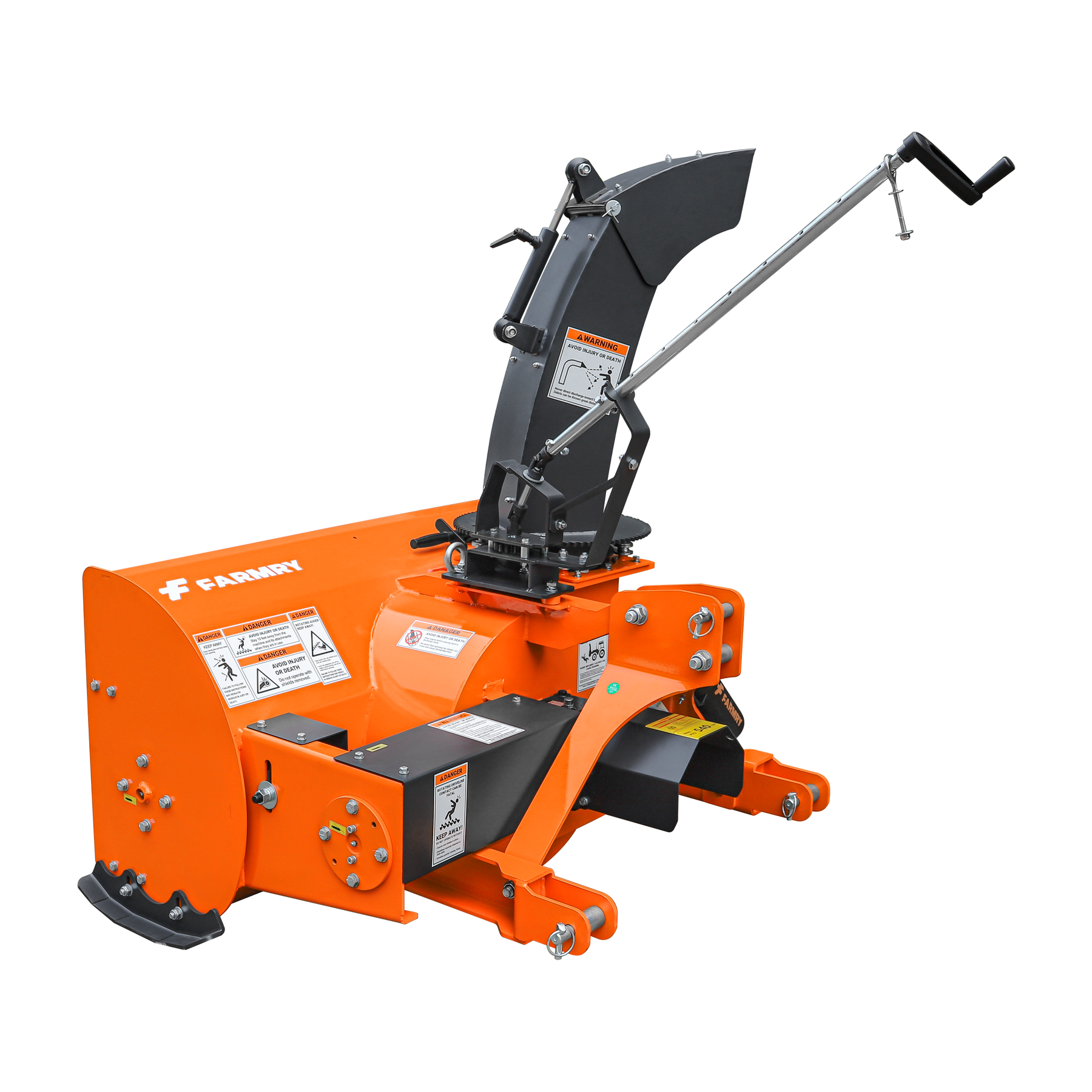 48" 3-Point Hitch Snow Blower for 15-35HP Tractor, CAT 1, 20" Impeller Diameter, Manual 360° Snow Chute, Snow Shovel for JAM Clearance and PTO Shaft with Clutch Included, TSB48