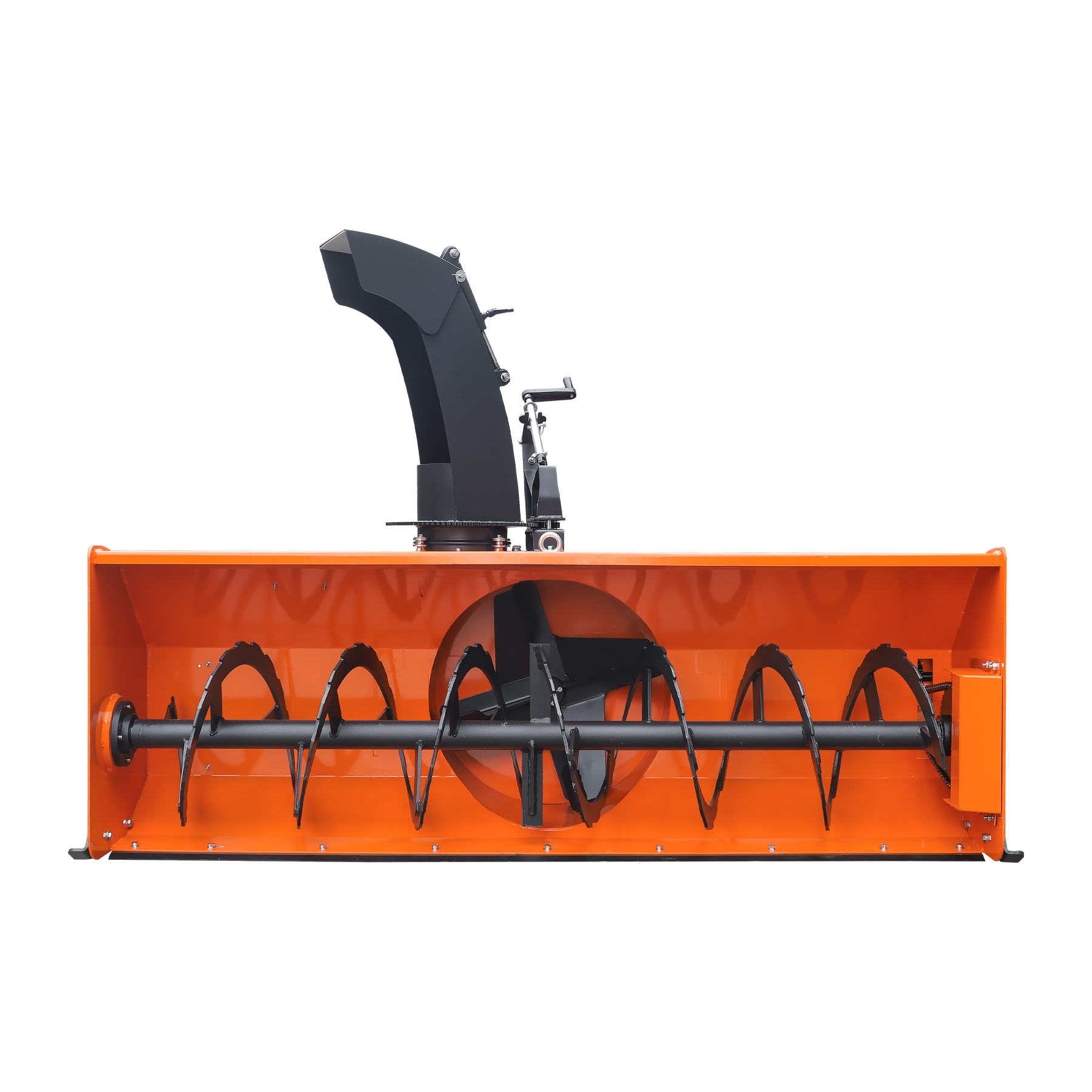 84” Skid Steer Snow Blower, 50-100 HP, REQ.Hydraulic Flow 16 -21GPM , 24” Diameter Impeller, Manual 360° Snow Chute, Snow Shovel for JAM Clearance included,  SSB84