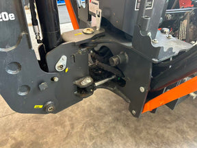 Used 8'2" Tractor  Backhoe with Curved Boom, 15" Bucket, Mechanical Grapple Thumb, Self-Contained Gear Pump&Hydraulic Reservoir included, for 30-65 HP, Cat 1&2 Hookup, BH820e