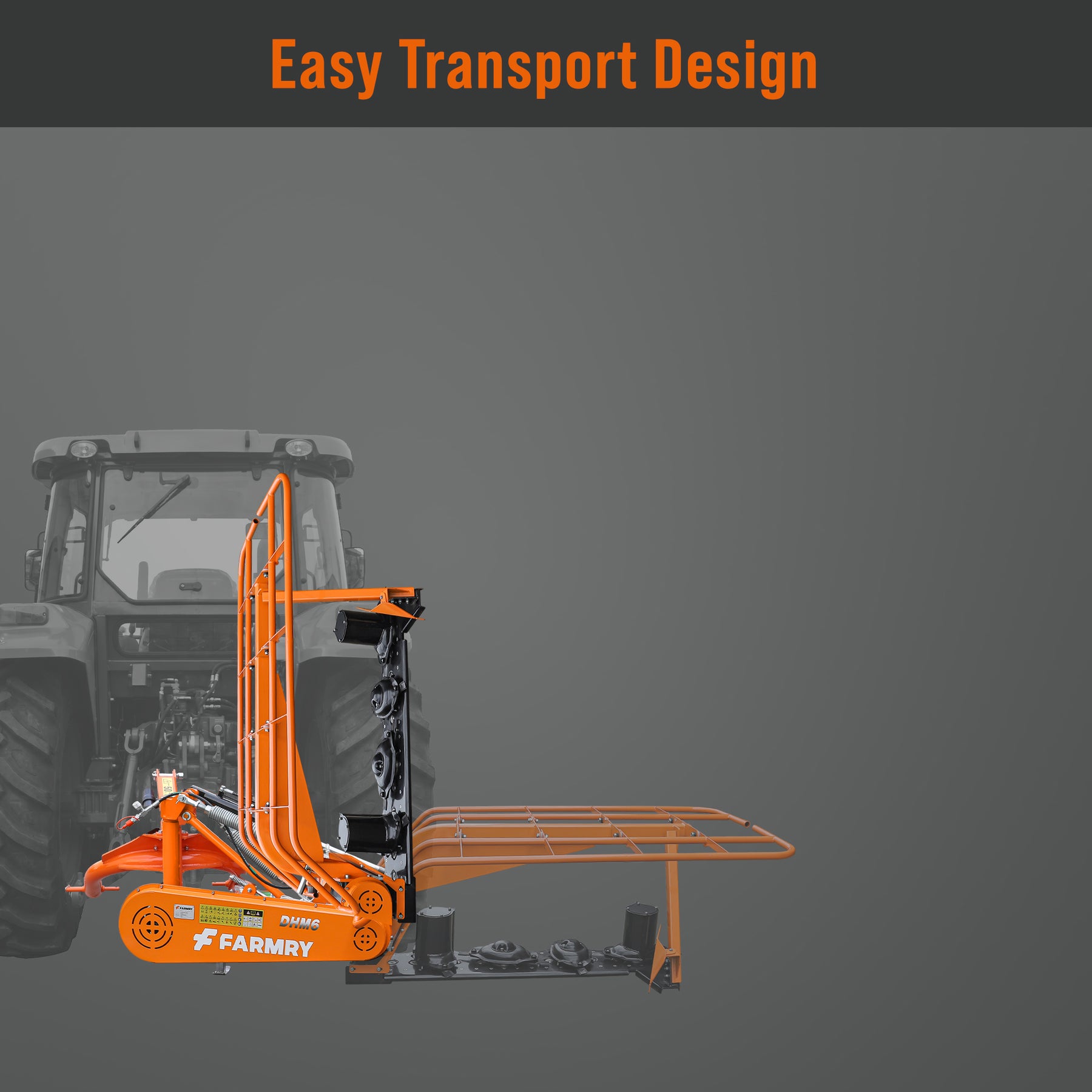 3 Point 65" Disc Mower, 4 discs, PTO Powered 35–80HP Hay Cutter for Category 1 & 2 Tractors, DHM6