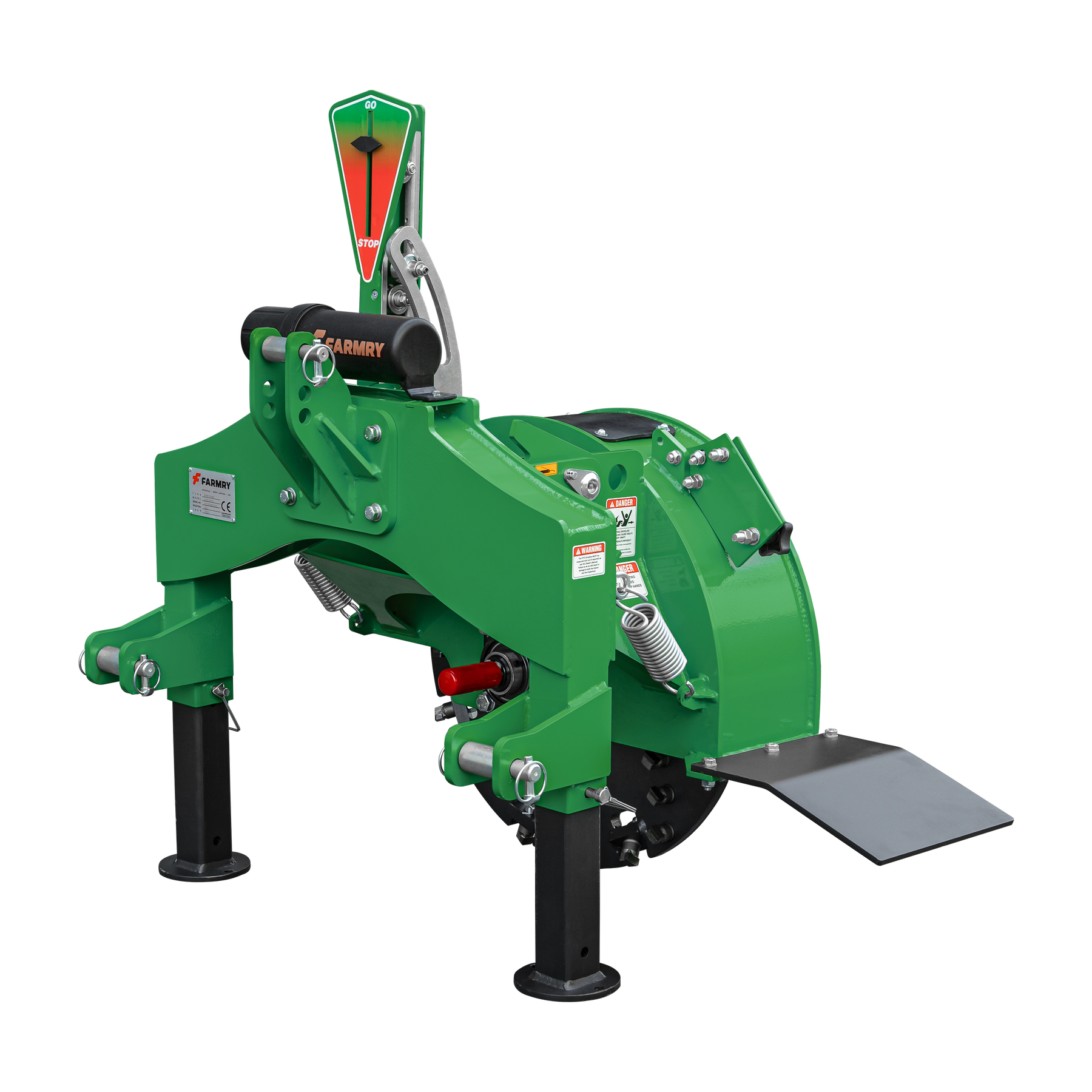 3-Point PTO Stump Grinder PRO, Two Torsion Springs, Speed Indicator, 34 Carbide Teeth, for 15-45HP Tractors, PTO Shaft Included with Slip Clutch. SG24 Pro
