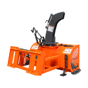 60” Skid Steer Snow Blower, 30-75 HP, REQ.Hydraulic Flow 16 -21GPM , 22” Diameter Impeller,  Manual 360 °Snow Chute,  Snow Shovel for JAM Clearance included, SSB60
