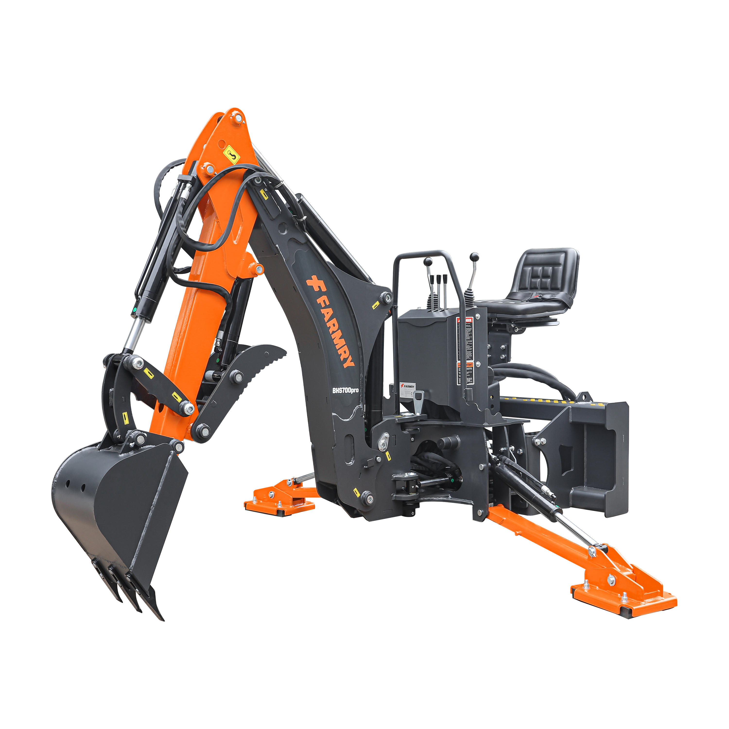 Farmry BHS700 Pro Skid Steer Backhoe Attachment – 7' Depth