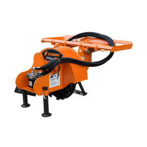 24 inch Skid Steer Loader Stump Grinder with Flexible Coupling and 3 Time Indexing Carbide Teeth, 18 to 23GPM, SSG24PRO(Orange)