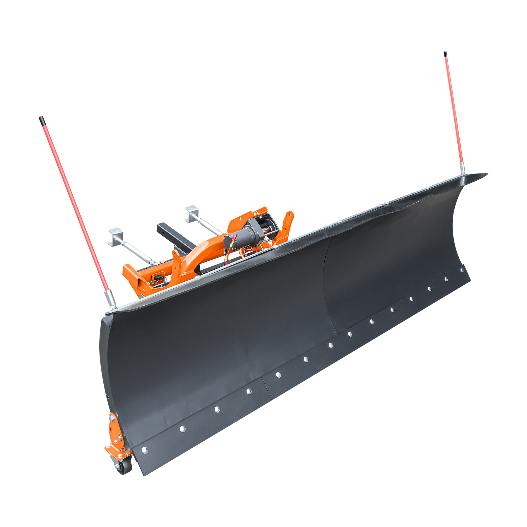 SP84 84" Truck/SUV Front Mount Snow Pusher, Left and Right Angle, 2" Mount Receiver, Wireless Winch Control