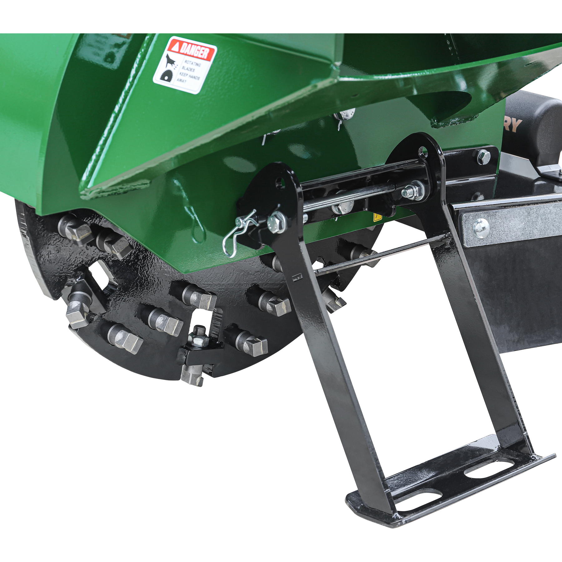 24 inch Skid Steer Loader Stump Grinder with Flexible Coupling and 3 Time Indexing Carbide Teeth, 18 to 23GPM, SSG24PRO(Green)