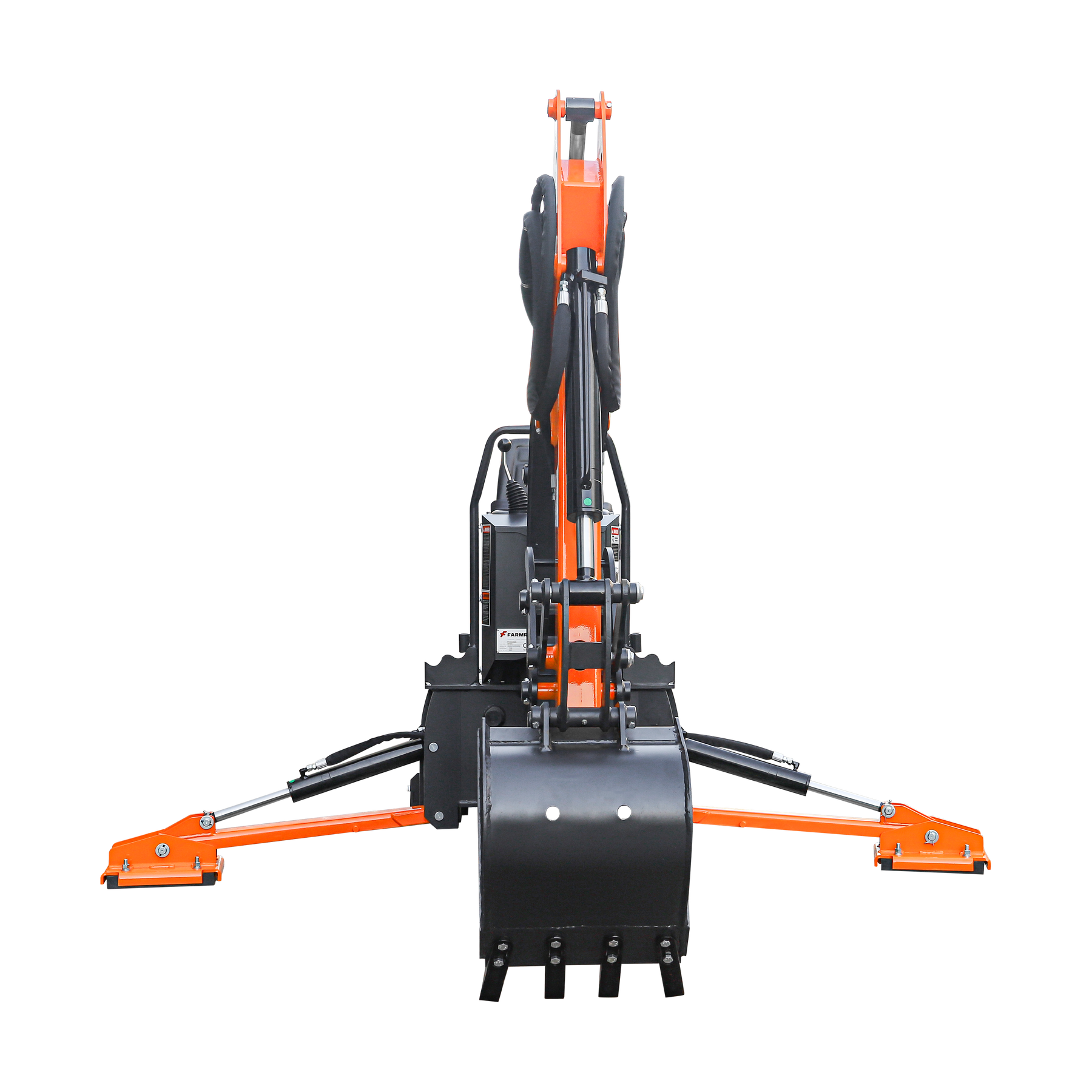 8 '2 " Tractor  Backhoe with Curved Boom, 15" Bucket, Hydraulic Grapple Thumb, Self-Contained Gear Pump&Hydraulic Reservoir included, for 30-65 HP, Cat 1&2 Hookup, BH820